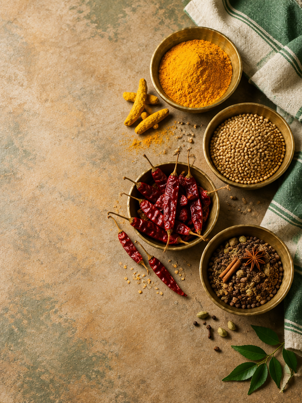 Traditional Indian spices and masalas